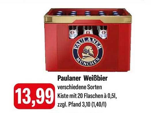Paulaner Weißbier 20er Kiste verschiedene Sorten