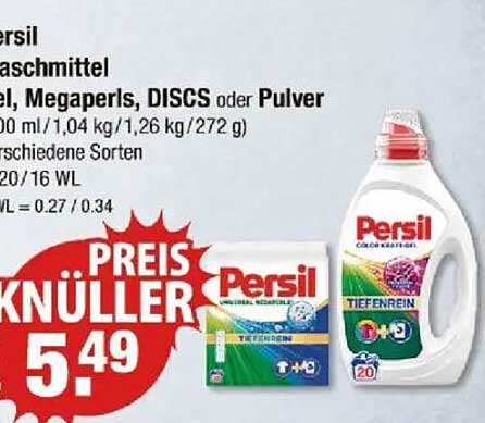 Persil Waschmittel 1,04 kg, Megaperls, DISCS oder Pulver