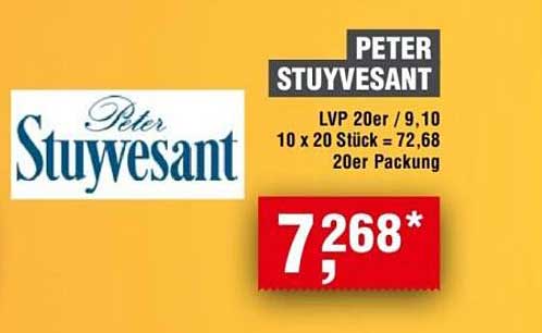 Peter Stuyvesant Zigaretten 20er Packung