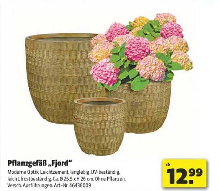 Pflanzgefäß "Fjord"