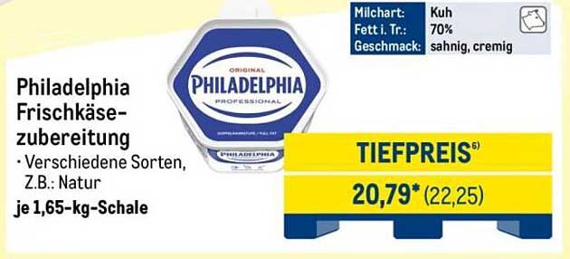 Philadelphia Frischkäse-Zubereitung, 1,65-kg-Schale