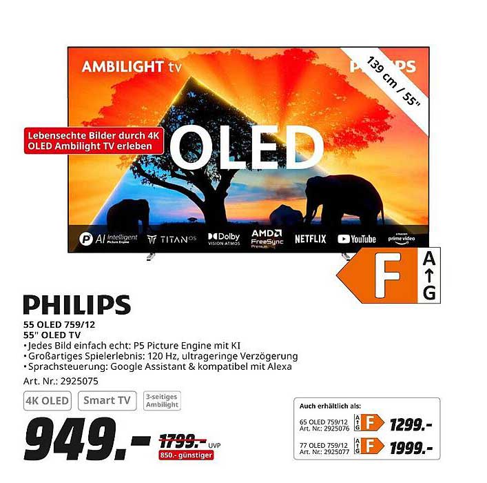 Philips 55 OLED 759/12 – 55" OLED TV