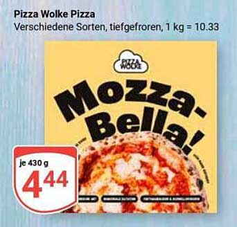 Pizza Wolke Pizza Mozza-Bella! verschiedene Sorten, tiefgefroren, 430 g