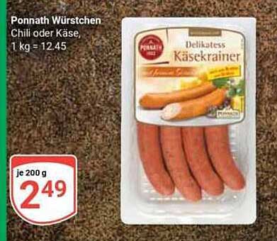 Ponnath Würstchen - Delikates Käsekrainer