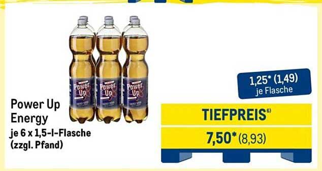 Power Up Energy – 6 x 1,5 l Flasche