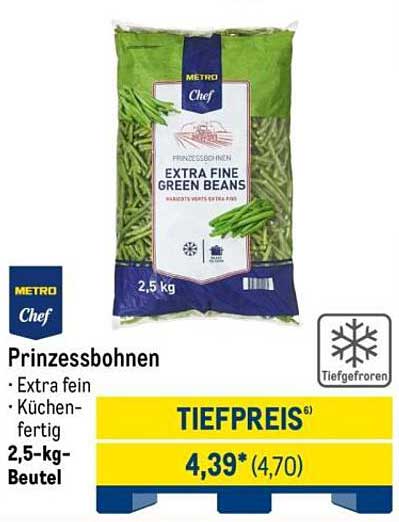 Prinzessbohnen - Extra fein, küchenfertig, 2,5-kg-Beutel
