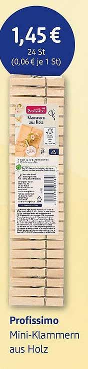 Profissimo Mini-Klammern aus Holz