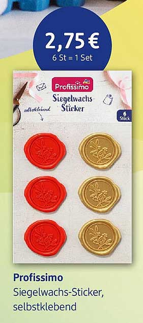 Profissimo Siegelwachs-Sticker, selbstklebend
