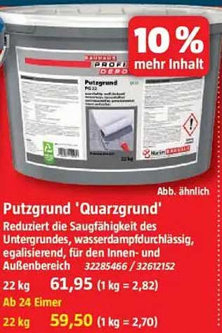 Putzgrund 'Quarzgrund' 22 kg Eimer