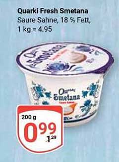Quarki Fresh Smetana - Saure Sahne 18 % Fett, 200 g