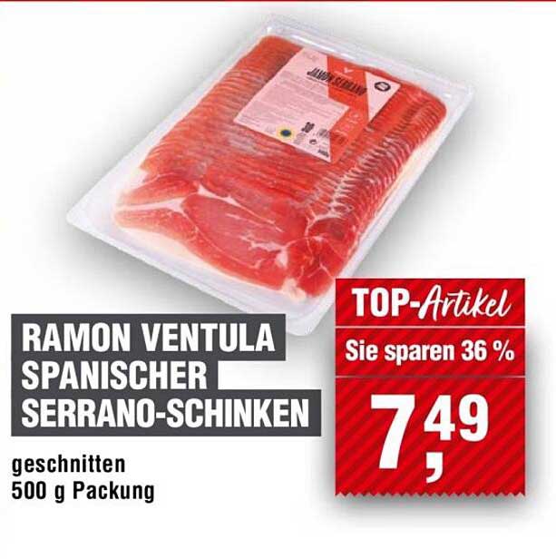 RAMON VENTULA SPANISCHER SERRANO-SCHINKEN geschnitten 500 g Packung