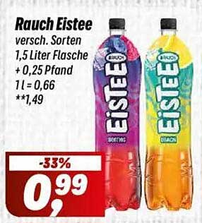 Rauch Eistee versch. Sorten 1,5 Liter Flasche + 0,25 Pfand