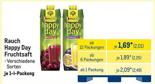 Rauch Happy Day Fruchtsaft - Verschiedene Sorten 1L-Packung