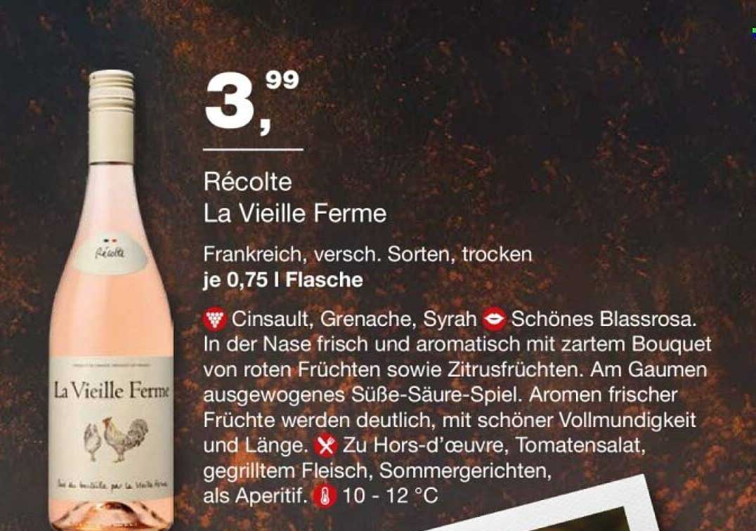 Récolte La Vieille Ferme - Roséwein