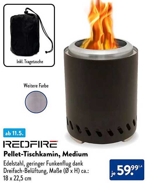 RED FIRE Pellet-Tischkamin, Medium