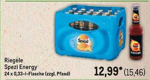Riegele Spezi Energy 24 x 0,33-l-Flasche (zzgl. Pfand)