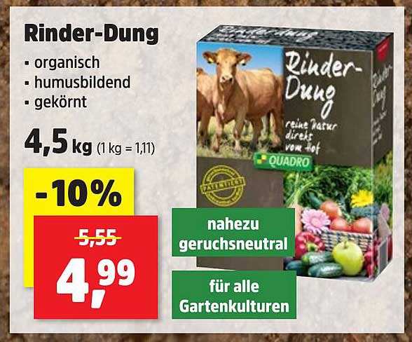 Rinder-Dung - organisch, humusbildend, gekörnt