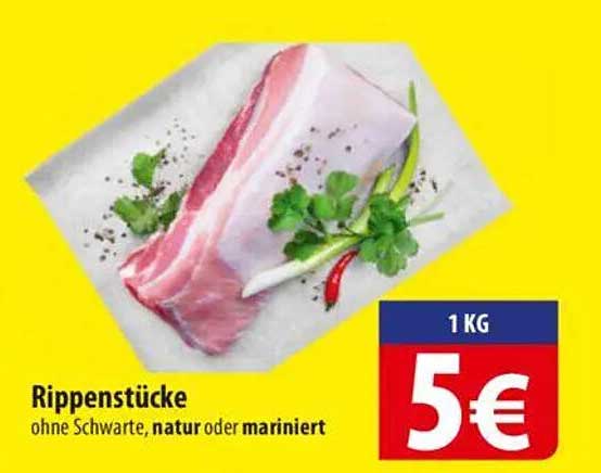 Rippenstücke ohne Schwarte, natur oder mariniert