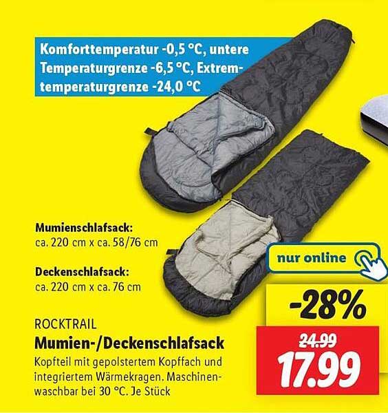 ROCKTRAIL Mumien-/Deckenschlafsack