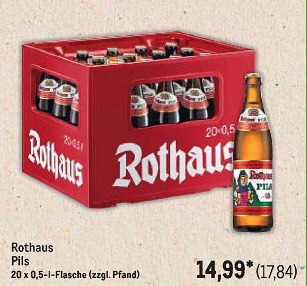 Rothaus Pils 20 x 0,5 l-Flasche (zzgl. Pfand)