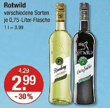 Rotwild Riesling und Dornfelder 0,75-Liter-Flasche