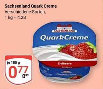 Sachsenland Quark Creme - Erdbeere 180 g