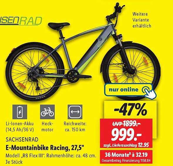SachsenRAD E-Mountainbike Racing, 27,5"