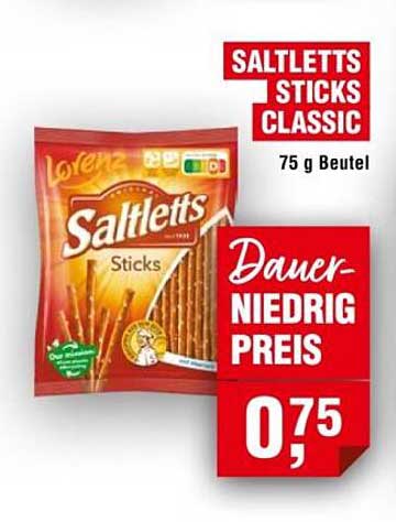 SALTLETT STICKS CLASSIC 75 g Beutel