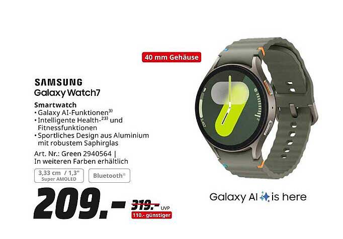 Samsung Galaxy Watch7 – Sportliche Smartwatch im Angebot