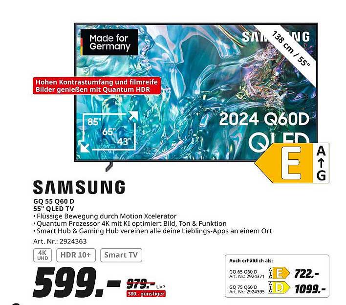 Samsung GQ 55 Q60 D 55" QLED TV