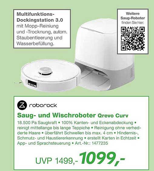 Saug- und Wischroboter Qrevo Curv