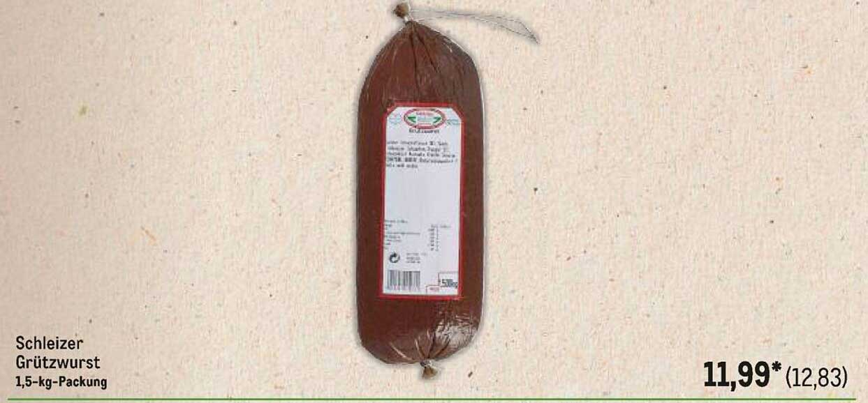 Schleizer Grütz Wurst 1,5-kg-Packung