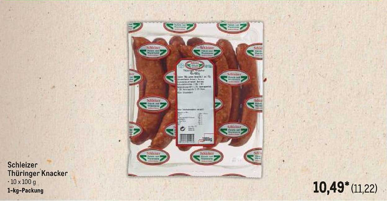 Schleizer Thüringer Knacker – 1-kg-Verpackung