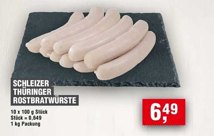 Schleizer Thüringer Rostbratwürste 10 x 100 g Stück