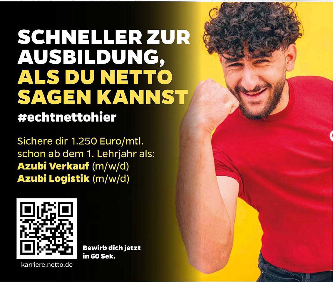 Schneller zur Ausbildung, als du NETTO sagen kannst!