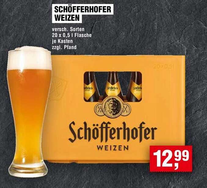 SCHÖFFERHOFER WEIZEN - 20 x 0,5 l Flasche je Kasten