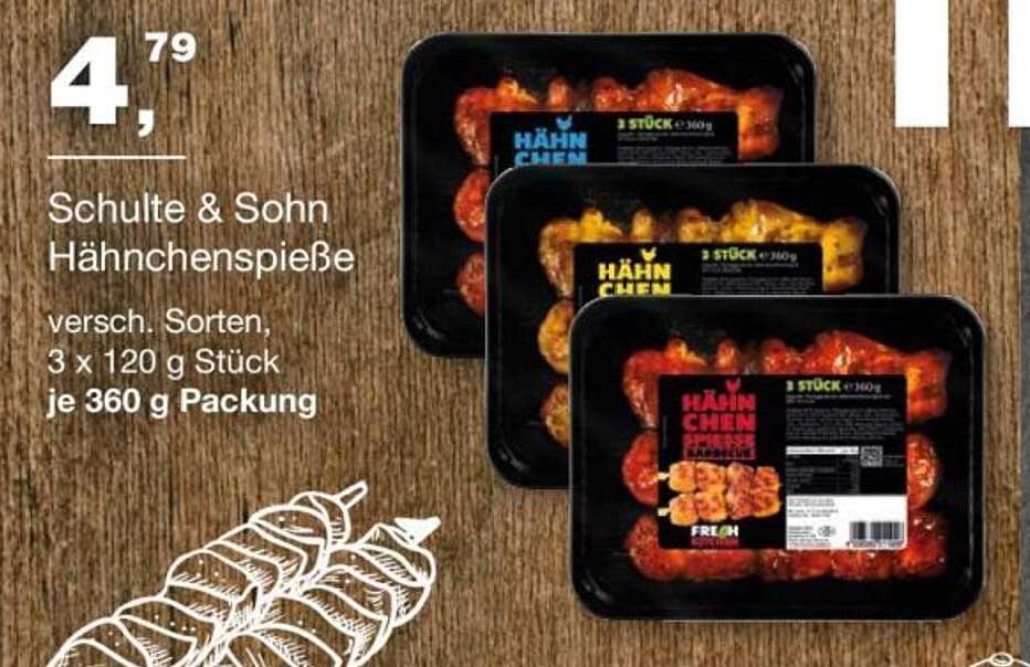 Schulte & Sohn Hähnchenspieße