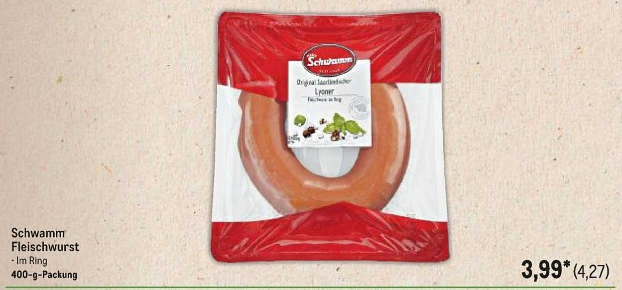 Schwamm Fleischwurst im Ring – 400 g