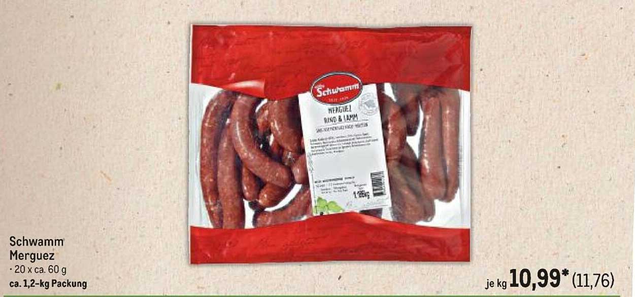 Schwamm Merguez - 20 Stück à ca. 60 g (ca. 1,2-kg Packung)