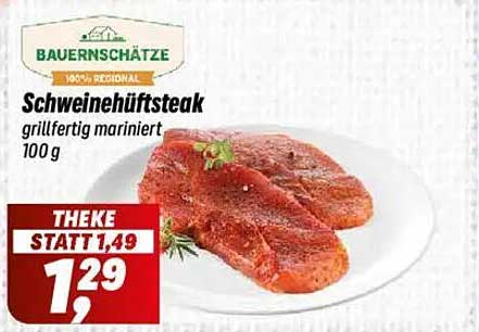 Schweinehüftsteak grillfertig mariniert 100 g