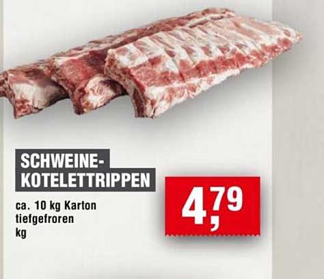 Schweinekotelett-Rippen ca. 10 kg Karton tiefgefroren