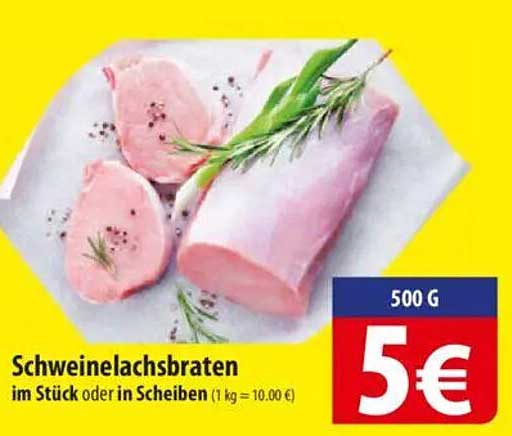 Schweinelachsbauten im Stück oder in Scheiben