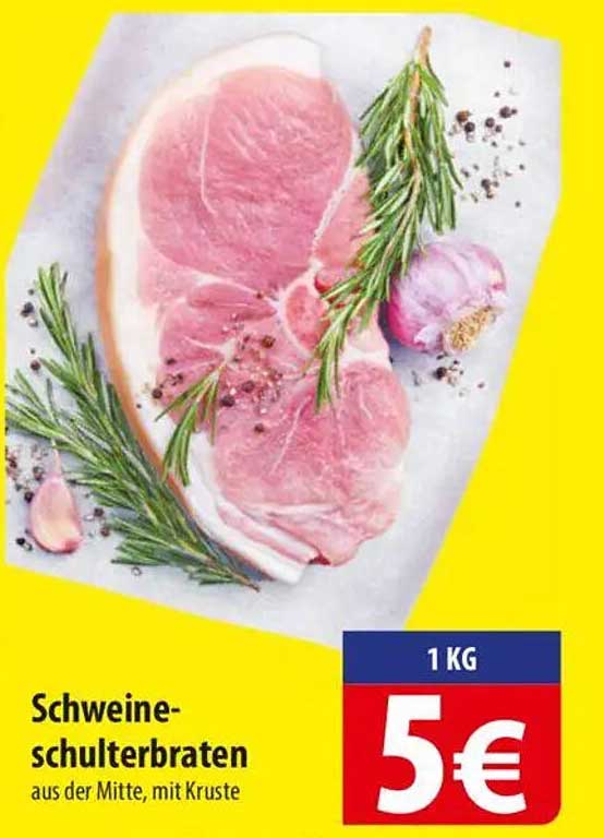 Schweineschulterbraten aus der Mitte, mit Kruste