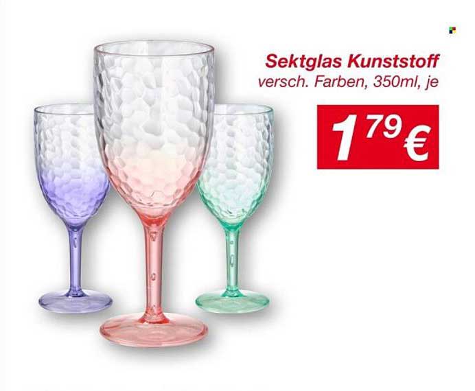Sektglas Kunststoff in verschiedenen Farben, 350ml, je