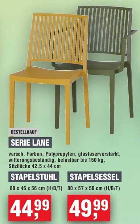 Serie Lane Stapelstuhl und Stapelsessel