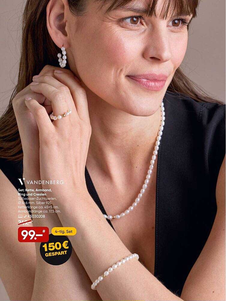 Set: Kette, Armband, Ring und Creolen – 4-tlg. Set von Vandenberg