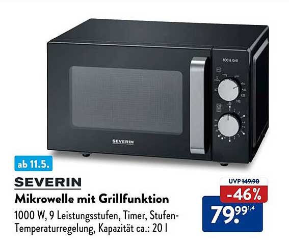 SEVERIN Mikrowelle mit Grillfunktion