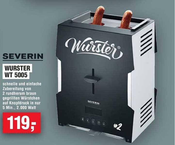 Severin Wurster WT 5005 - Schnelle Zubereitung von Würstchen