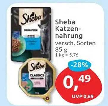 Sheba Katzennahrung verschiedene Sorten 85 g