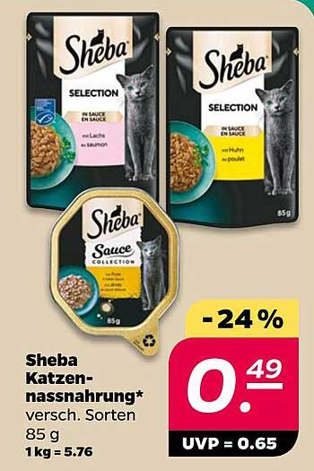 Sheba Katzennassnahrung - Auswahl an leckeren Sorten